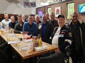 Marine for Life gang at the Daredevil Brewing in Speedway